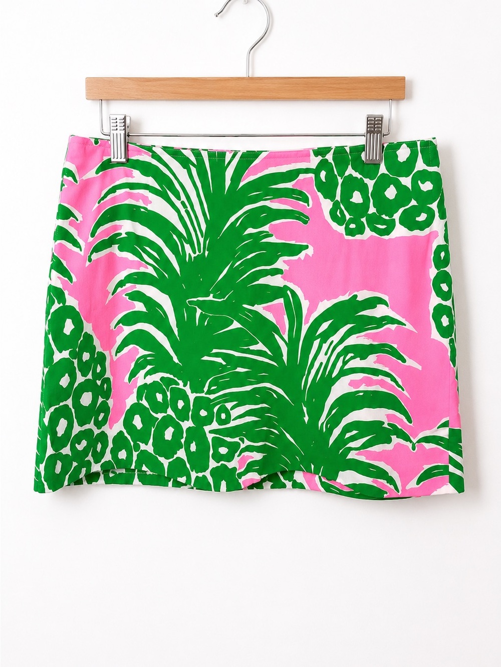 Vintage Lilly Pulitzer Tulip Print Lace Panel Skirt Size 10